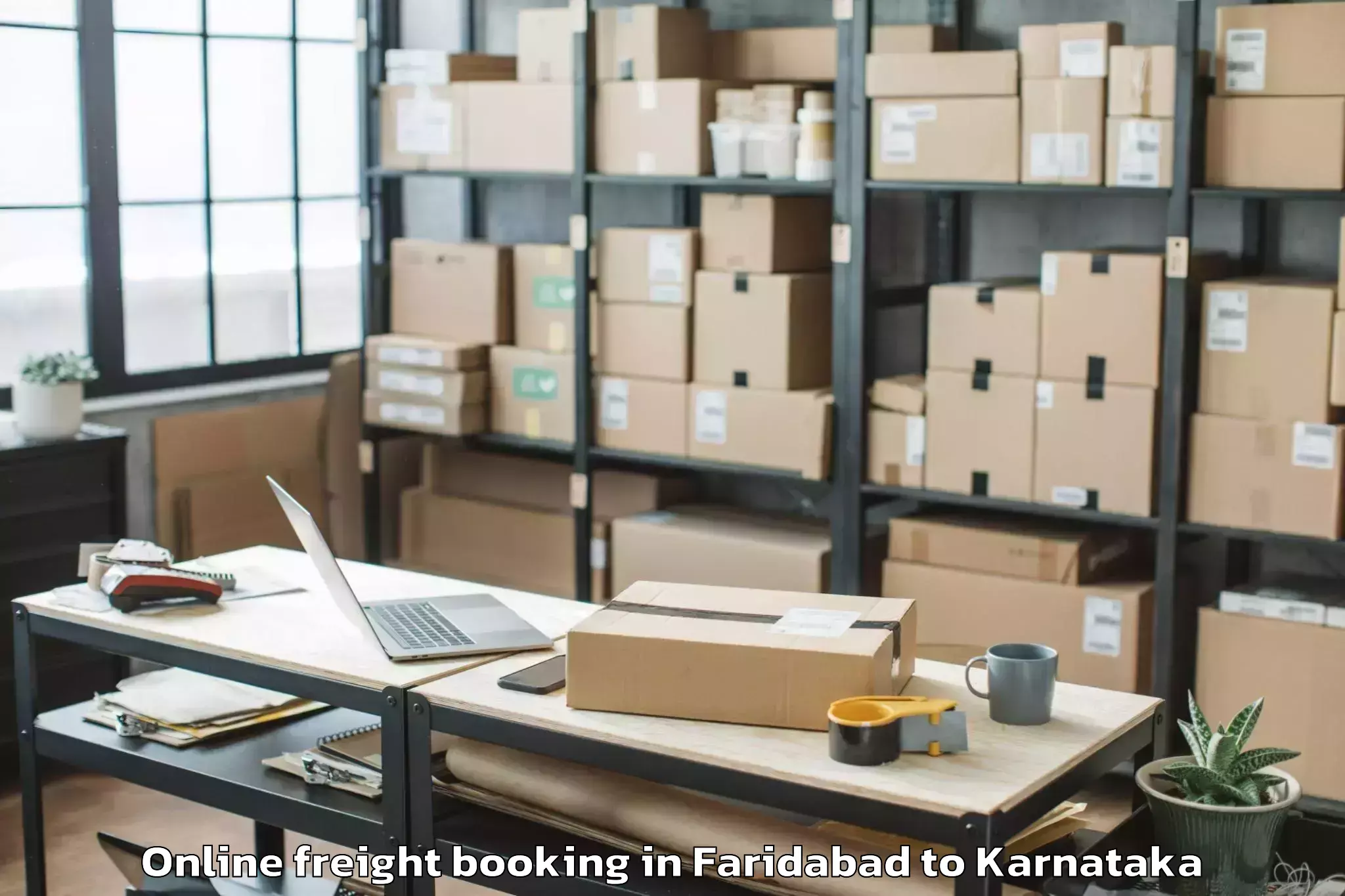 Top Faridabad to Aurad Online Freight Booking Available